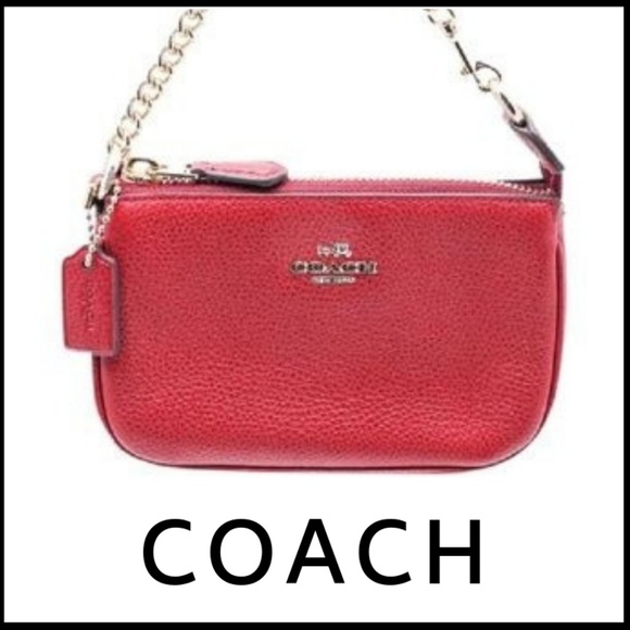 Coach Handbags - NWT COACH Large Red Wristlet with Chain